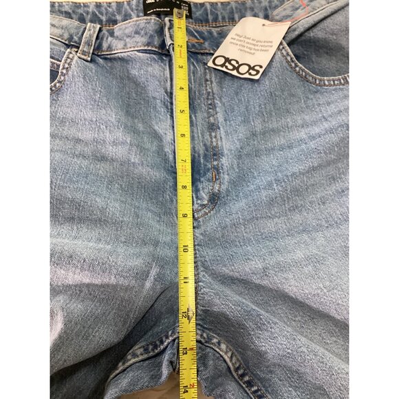 ASOS Design Curve High-Waisted Jeans Size 14/32 Light Wash Casual Denim Womens - Picture 8 of 10